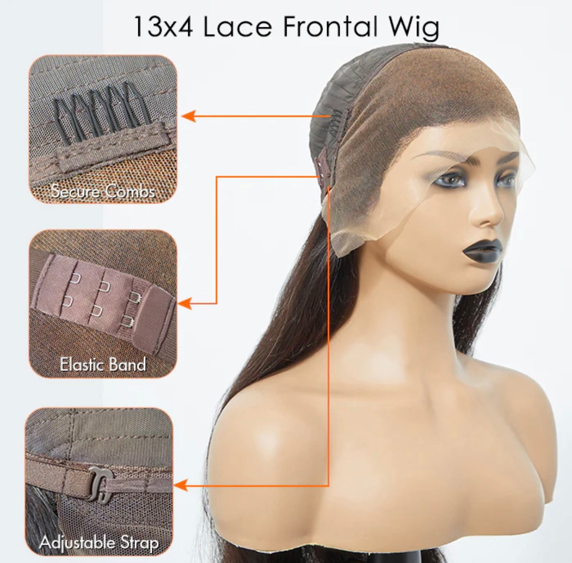 200% Density 13x4 Frontal Lace Body Wave Wig